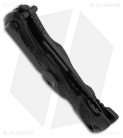 Smith & Wesson Black Ops Spring Assist Knife (3.3" Black Serr) SWBLOP2BS - Image 2