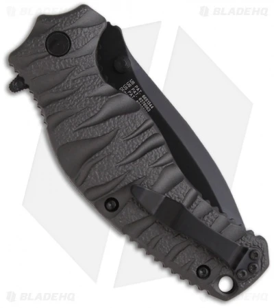 Smith & Wesson Black Ops SWBLOP4BS Spring Assisted Knife (3.35" Black Serr) - Image 2