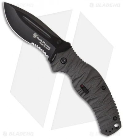 Smith & Wesson Black Ops SWBLOP4BS Spring Assisted Knife (3.35" Black Serr)