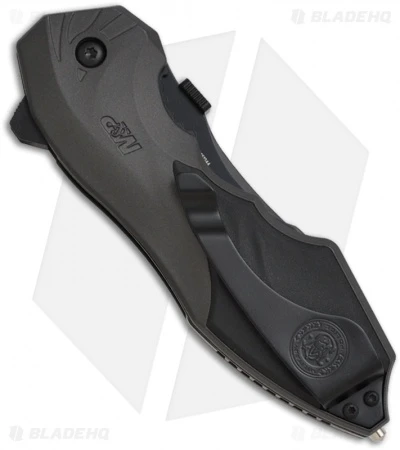 Smith & Wesson Grey MAGIC Spring Assisted Knife (3.5" Black Serr) SWMP5LS - Image 2