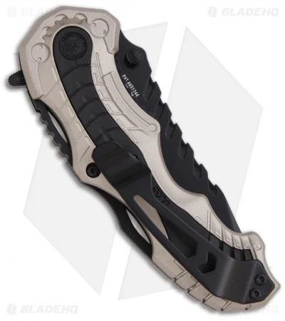 Smith & Wesson MAGIC Spring Assisted Knife Champagne (3.4" Black Plain) SWMP6CN - Image 2