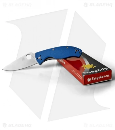 Spyderco Tenacious Folding Knife Blue G-10 (3.375" Satin) C122GPBL - Image 3