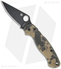 Spyderco Paramilitary 2 Knife Digi Camo (3.4" Black S45VN) C81GPCMOBK2