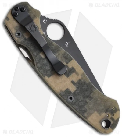 Spyderco Paramilitary 2 Knife Digi Camo (3.4" Black S45VN) C81GPCMOBK2 - Image 2
