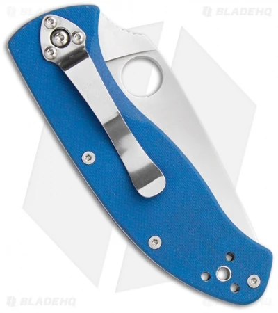 Spyderco Tenacious Folding Knife Blue G-10 (3.375" Satin) C122GPBL - Image 2