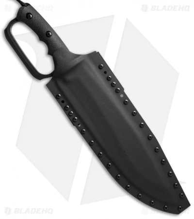 Treeman Knives Combat Machete Black Ops Fixed Blade Knife Black G-10 (12" Black) - Image 2